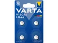 Produktbild: VARTA 4er-Set LR44/AG13 Knopfzellen, Premium Alkaline für Uhren & Rechner Knopfzelle, (4 St), Typenbezeichnung: LR-44/AG13/V13GA/A76/76A