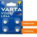 Produktbild: 4 x Varta V13GA LR44 LR1154 357 AG13 Alkaline 1.5V V76PX Knopfzelle Batterie