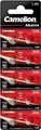 Produktbild: Camelion 12051000 - Alkaline Knopfzellen-Batterie ohne Quecksilber AG0/LR63/LR521/379 mit 1,5 Volt, 10er Set, Kapazität 9 mAh
