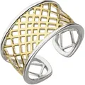Produktbild: Fingerring JOBO Gr. 62, gold (goldfarben), Fingerringe, Damen, 62, Silber 925 (Sterlingsilber), Fingerring, offen 925 Silber bicolor vergoldet