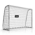 Produktbild: Racetex Fussballtore für Garten Kinder [WETTERFEST] - Fußballtor Kinder und Erwachsene mit stabilem Metallrahmen und Erdankern – Komfortabel aufzubauendes Fußball Tor