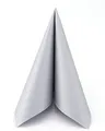 Produktbild: APARTina 50 Stück Servietten stoffähnlich Airlaid - UNI, Farbe: silber, Silberhochzeit, Hochzeitsservietten, stoffähnliche silberne Serviette, Hochzeit Taufe Kommunion (Silber, 33 x 33 cm)