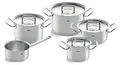 Produktbild: Fissler Original-Profi Collection / Edelstahl-Kochtopfset, 5-teilig, Töpfe mit Metall-Deckel (3 Kochtöpfe,1 Bratentopf 1 Stielkasserolle-deckellos) - Induktion