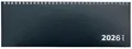 Produktbild: 2026 ADINA Tischquerkalender 1W/1S Kartondeckel Schreibtischkalender Tischkalender 30x10cm schwarz