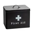 Produktbild: Harbour Housewares Vintage Metal Erste Aid Box - 29cm - Schwarz