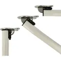 Produktbild: Abklappbares Tischbein 710mm Weiß D:50mm Möbelfuß Tischfuß Aus Metall