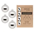 Produktbild: MAGIC by Inge Weihnachtsbaumkugel, Weihnachtskugeln Glas 8cm 12 Stück - Shiny Silver