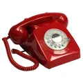 Produktbild: GPO Retro 746, Analoges Telefon, Kabelgebundenes Mobilteil, Rot - Rot