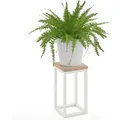 Produktbild: Lamo Manufaktur - 30 cm Pflanzenständer Blumenständer Blumenhocker Gestell: Grauweiß 100% Echtholz Massiv Platte Farbe: Natur