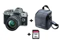 Produktbild: Olympus OM-D E-M10 M IV + ED 4-5,6/14-150 mm II silber + Zubehörpaket