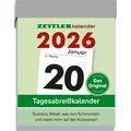 Produktbild: Zettler Tagesabreisskalender M 2026 5,4x7,2 cm Bürokalender 1 Tag auf 1 Seite mit Sudokus, Sprüchen (660055/302-0000)