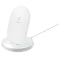 Produktbild: Belkin 15W Wireless Charging Stand & 24W Wall Charger - Ladestation - weiß Ladestation (Schluss mit Kabelsalat, Praktisches Design)
