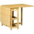 Produktbild: HOMCOM Klappbarer Esstisch Klapptisch für 6 Personen mit Ablagen Küchentisch Esszimmertisch für Kleine Räume, Küche, Esszimmer 149,5 x 80 x 73,5 cm Natur
