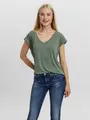 Produktbild: Vero Moda V-Shirt VMFILLI SS V-NECK TEE GA NOOS Materialmix, relaxed fit