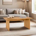 Produktbild: Couchtisch SALTO aus massivem Kiefernholz, gebeizt/gewachst - minimalistischer Wohnzimmertisch, rechteckig, Sofatisch für jedes Wohnzimmer passend