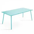 Produktbild: Oviala Gartentisch, Hellblau, Metall, Rechteckig, 90x72x180 cm, Gartenmöbel, Gartentische, Gartentische