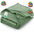 Produktbild: Kuscheldecke Flanell XXL 230x270 cm Grün OEKO-TEX 100 260 g/m² für Zuhause