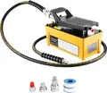 Produktbild: VEVOR 10.000 PSI Lufthydraulikpumpe, 1,6 L Öltank, NPT 3/8 Zoll Ölauslass, NPT 1/4 Zoll Einlass, Luftbetätigte Fußpumpe mit Aluminiumgehäuse