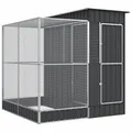 Produktbild: vidaXL Voliere mit Erweiterung Silber 209 x 203 x 216 cm Stahl