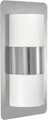 Produktbild: EGLO Wandleuchte Cistierna Wandlampe, Außenlampe, Edelstahl und Kunststoff, IP44, E27, ohne Leuchtmittel, Wand-/Deckenleuchte - L18 x H35 x AL9 cm - edelstahl - 2X10W exkl.