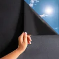 Produktbild: MARAPON Fensterfolie Blickdicht selbsthaftend in schwarz 0,90x2 m Verdunkelungsfolie mit hohem Sichtschutz Sichtschutzfolie Fenster statisch haftend Folie Fenster Sichtschutz Blackout Glasfolie