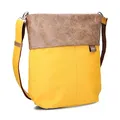 Produktbild: Zwei Damen Umhängetasche Olli OT12 Crossbody-Bag 7 Liter strapazierfähige & wasserabweisende Schultertasche, hochwertige Qualität, Schlüsselring, zusätzlicher Schultergurt, Geheimfach (yellow)