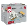 Produktbild: Rayher 60999000 Mini-Stanz- und Prägemaschine TO GO, Flexibilität durch handliche Größe und leichtes Gewicht, ideale Urlaubs- und Reisebegleitung da tragbar u. kompakt, liefert tolle Ergebnisse, Weiß
