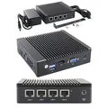 Produktbild: MPC-4LAN-N3700 MiniPC (Intel Pentium N3700, 4x Intel I225-V 2.5GbE LAN) [LÜFTERLOS]