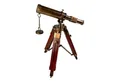 Produktbild: FTWdesign Dekofigur Mini Vintage Teleskop mit Dreibeinstativ Maritime Deko für