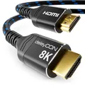 Produktbild: 10m 8K HDMI 2.1 Kabel UHD 2160p 8K@60Hz 4K@120Hz HDR ARC CEC Dolby DTS Ethernet