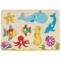 Produktbild: Goki Steckpuzzle Unterwasserwelt Holzpuzzle aus 8 Teilen bunt bemalt