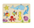 Produktbild: Steckpuzzle UNTERWASSERWELT Meer Meerestiere Fische Holzpuzzle Setzpuzzle Holz