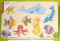 Produktbild: Goki Puzzle Steckpuzzle Unterwasserwelt (Meerestiere, Fische, Muscheln) - Holz