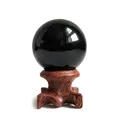 Produktbild: Mina Heal Schwarze Obsidian-Kristallkugeln für Fengshui, Meditation, Kristallheilung, Weissagung, Heimdekoration, Schwarze magische Kristallkugel
