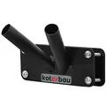 Produktbild: KOTARBAU® Fahnenhalter 2-Fach für doppelt Fahnenstange Montage an Balustrade 170 mm Pulverbeschichtet Schwarz Fahnenmasthalter Fahne Flagge Pulverbeschichtet Fahnenstange