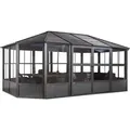 Produktbild: Alu Pavillon Kaltwintergarten Charleston 1218 Anthrazit 384x594x281 Cm - Sojag