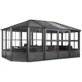 Produktbild: Alu Pavillon Kaltwintergarten Charleston 1218 Anthrazit 384x594x281 Cm - Sojag