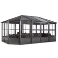 Produktbild: Sojag Pavillon Charleston 12x18, anthrazit, 384 x 594 x 281 cm (L x B x H), Aluminium