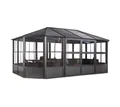 Produktbild: Wintergarten Pavillon Überdachung Aluminium Sojag 1218 anthrazit 384x594x281cm