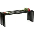 Produktbild: Dandibo Gartenbank Metall Massiv Wetterfest Schwarz 120 Cm Sitzbank Modern Ida 96245 Parkbank Eisen Lamellenbank