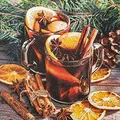 Produktbild: 20 kleine Cocktail-Servietten Gl?hwein frisch zubereitet | Weihnachten | Winter | Tischdeko | Decoupage | Serviettentechnik 25x25cm