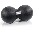 Produktbild: High Pulse® Massageball inkl. Übungsposter, Polypropylene – Doppelbal für eine gezielte, tiefenwirksame Massage und Regeneration der Muskeln im Nacken und Rücken (8 cm oder 12 cm) Schwarz