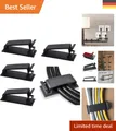 Produktbild: 50 Stück Selbstklebende Kabelclips für perfektes Kabelmanagement in Schwarz