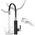 Produktbild: Elektrische Wasserhähne Mit Durchlauferhitzer Küche, 3200w Sofortiger Warm Küchenarmatur Mit Lcd Temperaturanzeige Und Flexibler Auslauf, 360o Drehung Elektrischer Heizung Wasserhähnen ​für Wohnwagen