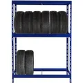 Produktbild: PROREGAL Reifenregal Tiger mit Fachboden HxBxT 180 x 130 x 50 cm bis zu 12 Reifen auf 2 Ebenen Blau