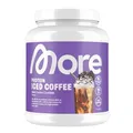 Produktbild: MORE Protein Iced Coffee, 500g, Dark Cookie Crumble, Eiskaffee mit wertvollen Proteinen, wenig Zucker und Fett - made in Germany
