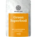 Produktbild: NATURE LOVE® Green Superfood - 15 Superfoods & 2 Vitalpilze - mit Gerstengras, Spirulina & Moringa