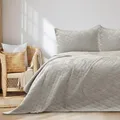Produktbild: RESTILO Tagesdecke 170x210 cm Beige Bettüberwürf zweiseitig Steppung Laila