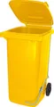 Produktbild: BRB 240 Liter Mülltonne/Müllgroßbehälter, gelb, mit Fußpedal für handfreie Bedienung