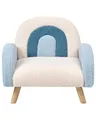 Produktbild: Beliani Kindersessel aus Bouclé hellblau gepolstert Regenbogen Design Ombo